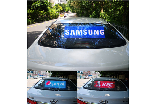 Transparentes Auto-Heckfenster-LED-Display für Werbung - HSCLED