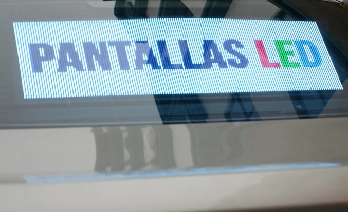 Car Rear Window Transparent LED Screen custom