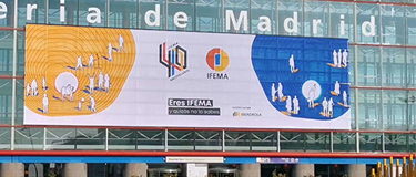 Transparent Curtain LED Display Installed in Spain