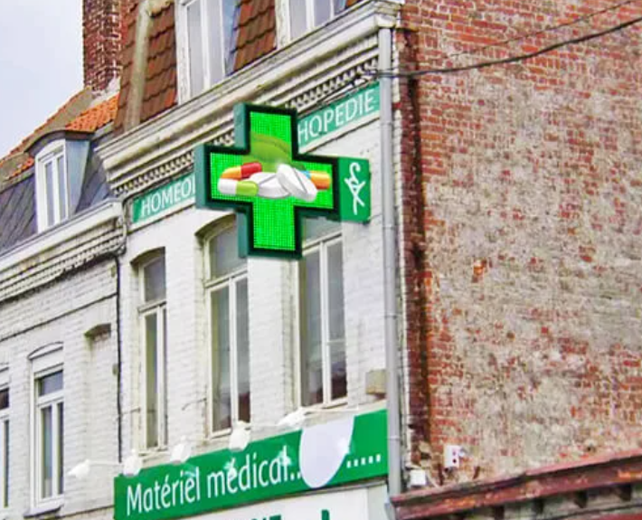 Pharmacy LED Cross Displays in Hospitals, Clinics, and Health Centers