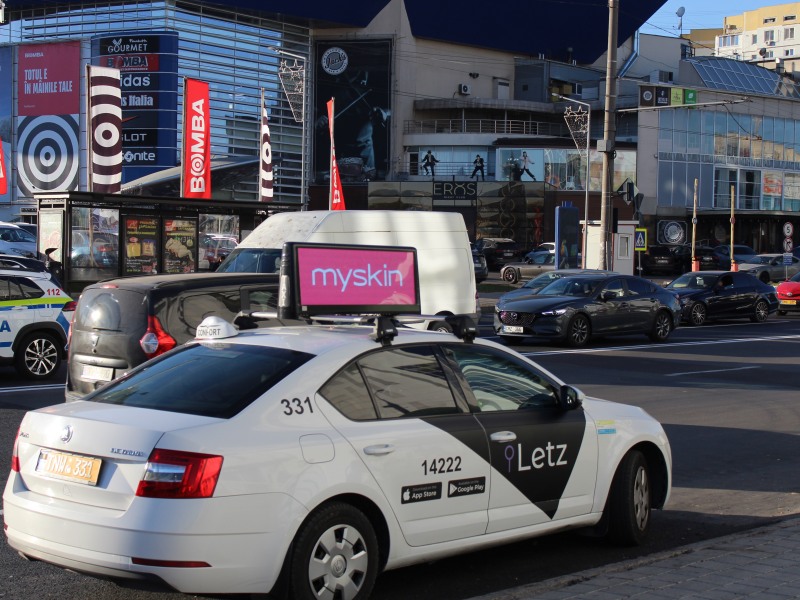 Taxi Roof LED Display Project for Moldova Business Forum II