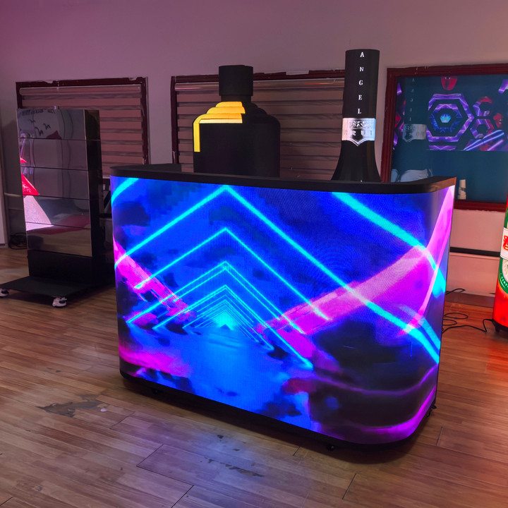 Curved LED Counter Display