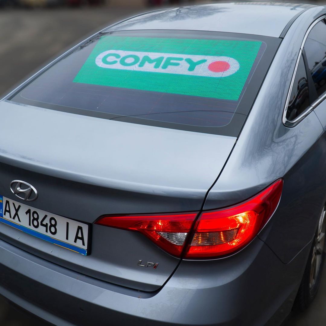 Car Rear Window Transparent LED Screen
