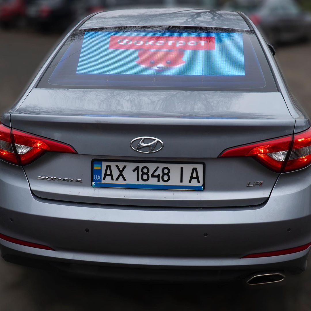 Car Rear Window Transparent LED Screen