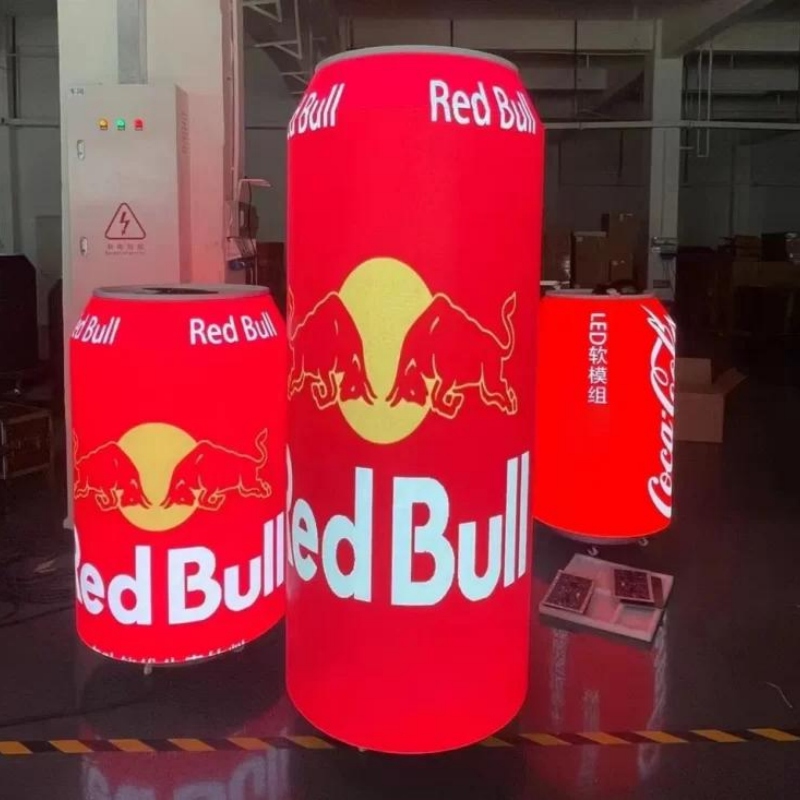 Can Shape Cylinder LED Display