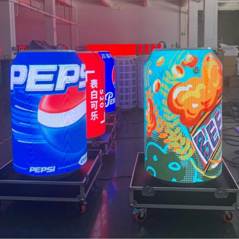 Can Shape Cylinder LED Display